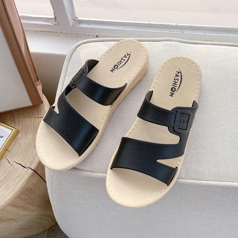 Women's Elastic Flat Sandals Ankle Strap Criss-Cross Open Toe Wide Strap Fashion Summer Shoes