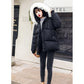 Real Shot Thickening Fashion Women's Down Jacket Wild Hooded Short Korean Cotton Jacket