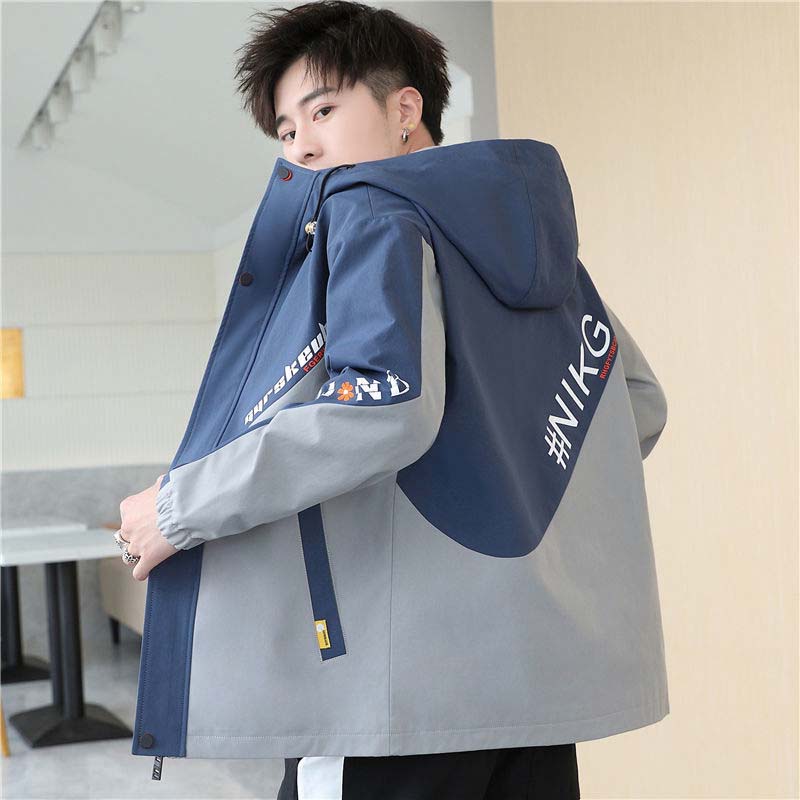 New Autumn and Winter Jacket Men's Plus Velvet Jacket Youth Thick Windbreaker Men's Clothing