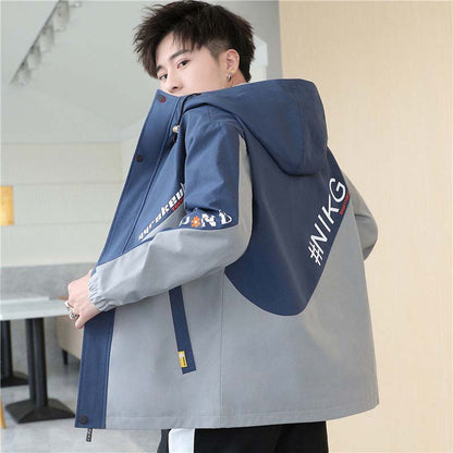 New Autumn and Winter Jacket Men's Plus Velvet Jacket Youth Thick Windbreaker Men's Clothing