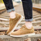 Spring and Autumn Men's Low Top British Shoes Logging Shoes Casual Sneakers Outdoor Workwear Shoes All-match Leather Shoes Men's Shoes