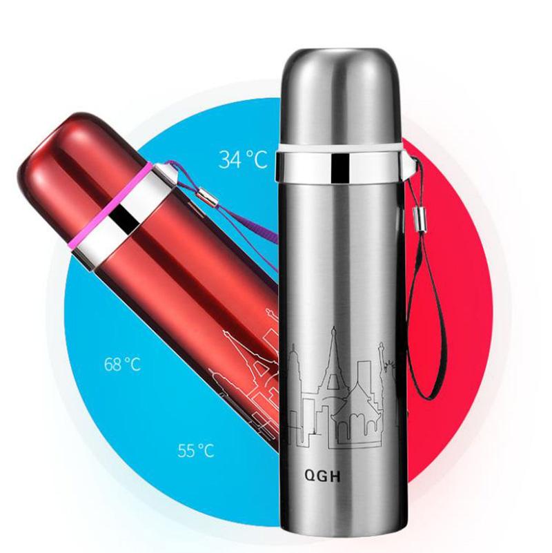 500ml 304 Stainless Steel Vacuum Flask Coffee Tea Water Bottle Home Outdoor Sports Water Cup
