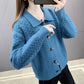 Autumn and Winter Solid Color Cardigan Jacket Knitted Loose Long-sleeved Tops Fashion Simple Women's Sweater