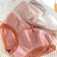 3pc Women's Panties Graphene Cotton Antibacterial File No Trace Middle Waist Sweet Student Girl