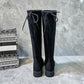 Zipper High Boots Women's High Heels Knight Boots But Knee Martin Boots Women's Shoes Mid-tube Boots Long Boots Winter Plus Velvet Boots