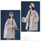 Fashion Lapel Mid-length Winter Women's Woolen Coat Classic Parker Style Solid Color Coat  Button Coat