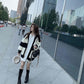 Autumn and Winter Fashion Sweater Loose Casual Striped Jacket Cardigan Knitted Young Women's Top