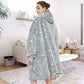 Venustas Wearable Blanket Hoodie Oversized Sherpa Blanket Hoodie Sweatshirt  Unisex Cozy Warm Soft Hoodie Blanket for Adults