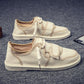 Men's Casual Canvas Shoes Trend Cloth Shoes Summer Breathable Driving Shoes Male Lazy All-match Cloth Shoes A Pedal
