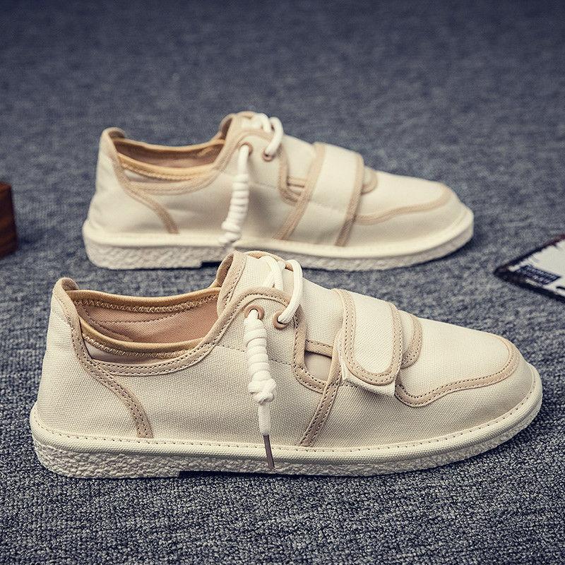 Men's Casual Canvas Shoes Trend Cloth Shoes Summer Breathable Driving Shoes Male Lazy All-match Cloth Shoes A Pedal