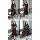 Women's Plus Size Long Floral Skirt Spring and Autumn Women's Round Neck Printed Slim Dress