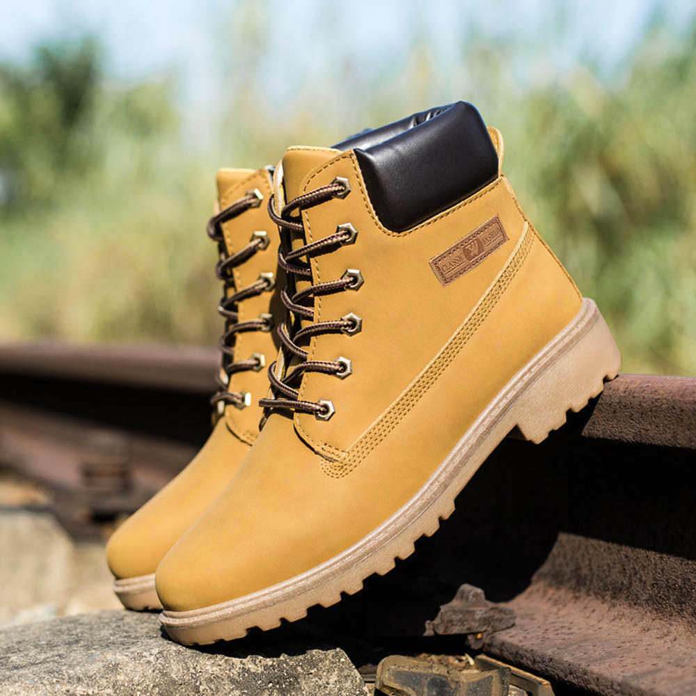 Plus Size Men Ankle Boots Fur Lined Winter Autumn Warm Boots Shoes