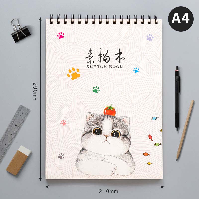Sketchbook Blank Student Painting Art A4 Sketch Drawing Paper