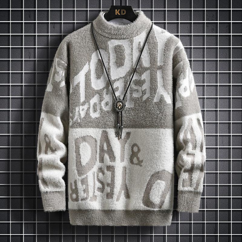 Sweater Men's Handsome and Warm Winter Long-sleeved Bottoming Sweater Fashion Trend Can Not Afford The Ball