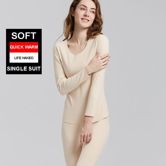 Thermal Underwear Women's Suit De Velvet Slimming Self-heating Plus Velvet Thickening Comfortable Seamless Bottoming