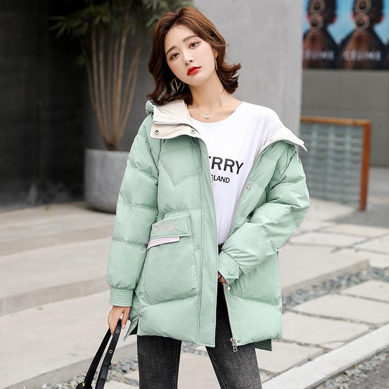 Winter Korean Style Down Jacket Women Short Hooded Loose White Duck Down Fashion Jacket Trend
