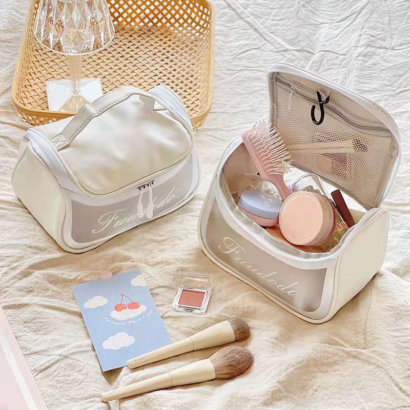 Waterproof Cosmetic Bag Travel Cosmetic Storage Bag Large Capacity Transparent Toilet Bag Portable Lady Handbag Clear Pouches