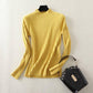 Turtleneck Knitted Sweater Lady Solid Slim Pullovers Casual Long Sleeve Striped Elasticity Pullover