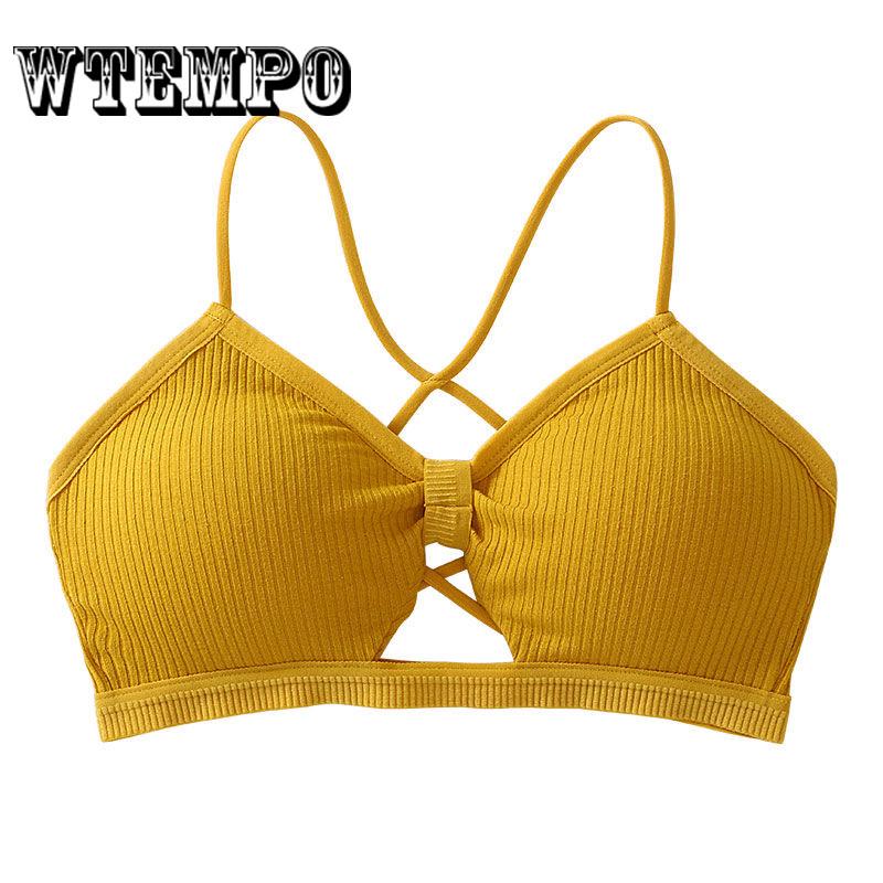 Bra Fitness Bralette Crop Sexy Pad Tank Tops Women Underwear Floral Lace