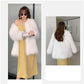 Winter and Spring Fashion Imitation Raccoon Fur Woven Fur Coat Female Mid-length Haining Fur Coat