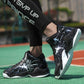 Plus Size 36-45 Men Leather Sneakers High-top Running Basketball Shoes Breathable Shockproof Non-slip Comfortable Shoes Deodorant Tactical Boots