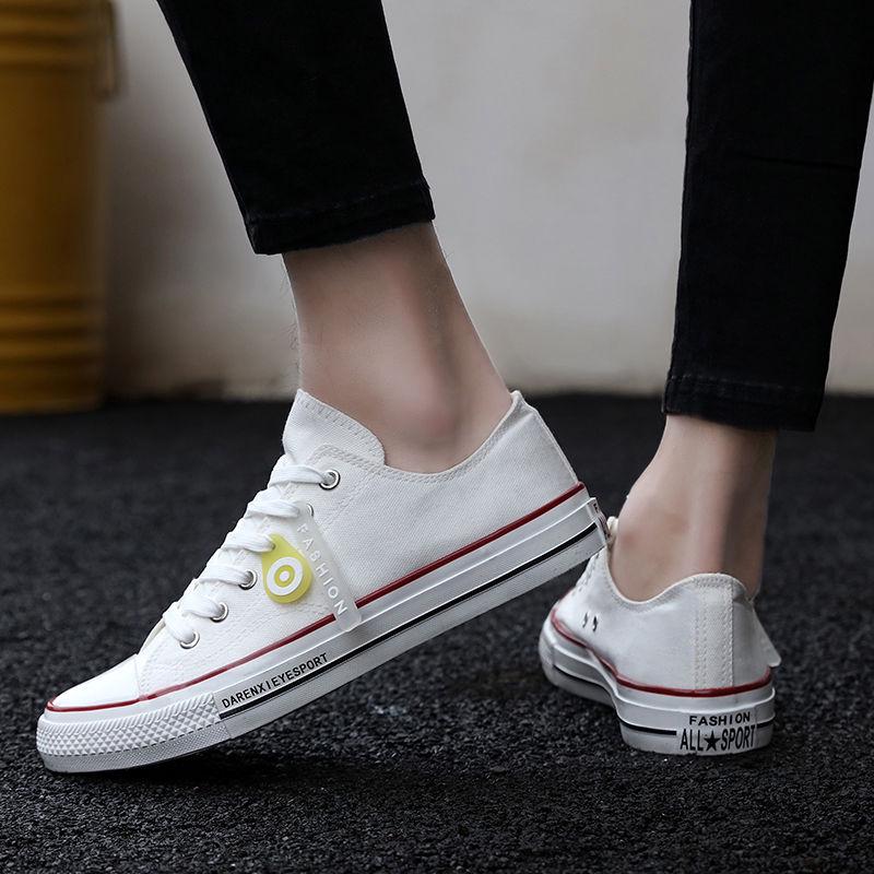 Men Canvas Fashion Brand Casual Shoes Flat for Men Comfortable Lace Up Zapatos Sapatos Youth  Sneakers