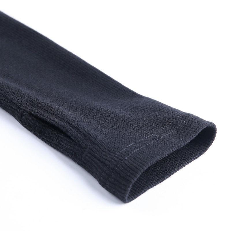Women Sexy Knitted Tight-fitting Dress Solid Color Long Sleeve Zipper Closure Thread High Elasticity Dress