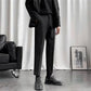 Spring and Autumn Trousers Men's Trendy Slim Feet Casual Trousers Men's Straight Nine-point Suit Pants