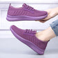 Summer Cloth Shoes Women Flying Woven Breathable Mesh Sports Shoes Flat Casual All-match Net Shoes Soft Sole Shoes