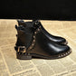 Autumn Winter Boots Fashion Zipper Ankle Boots Low Heel High Quanlity Leather Boots Casual Shoes