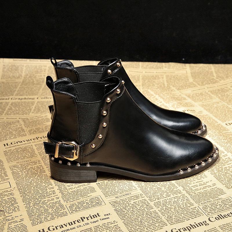Autumn Winter Boots Fashion Zipper Ankle Boots Low Heel High Quanlity Leather Boots Casual Shoes