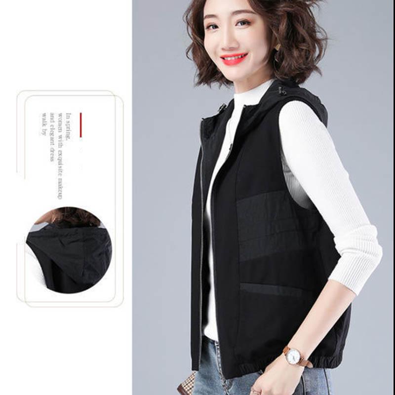 Spring and Autumn Women's Vest Women's Regular Loose Mother's Wear Casual All-match Vest Waistcoat