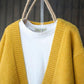Color Matching Jacquard Knitted Sweater Cardigan Casual Versatile Knitted Sweater Jacket V-neck Long-sleeved Warm Retro Style