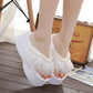Slippers Female Summer Wear Korean Version of Pearl Flip Flops Thick Bottom Slope Heel Increase Fairy Beach Sandals