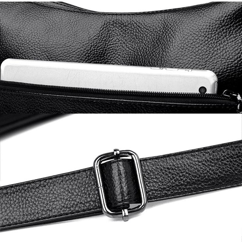 Women Handbag Crossbody Bags Soft Surface Genuine Leather Cowhide High Capacity 3 Colors High Capacity Multi-layer Zipper Closure