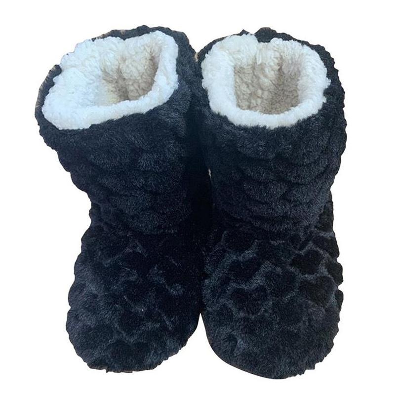 Winter Couple Warm Slippers Non-slip Thicken Plus Velvet Indoor Socks Soft Floor Shoes