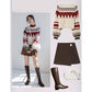Vintage  Printed Sweater Women Bottoming Sweater Loose Casual Knit Pullover Sweater Autumn Winter