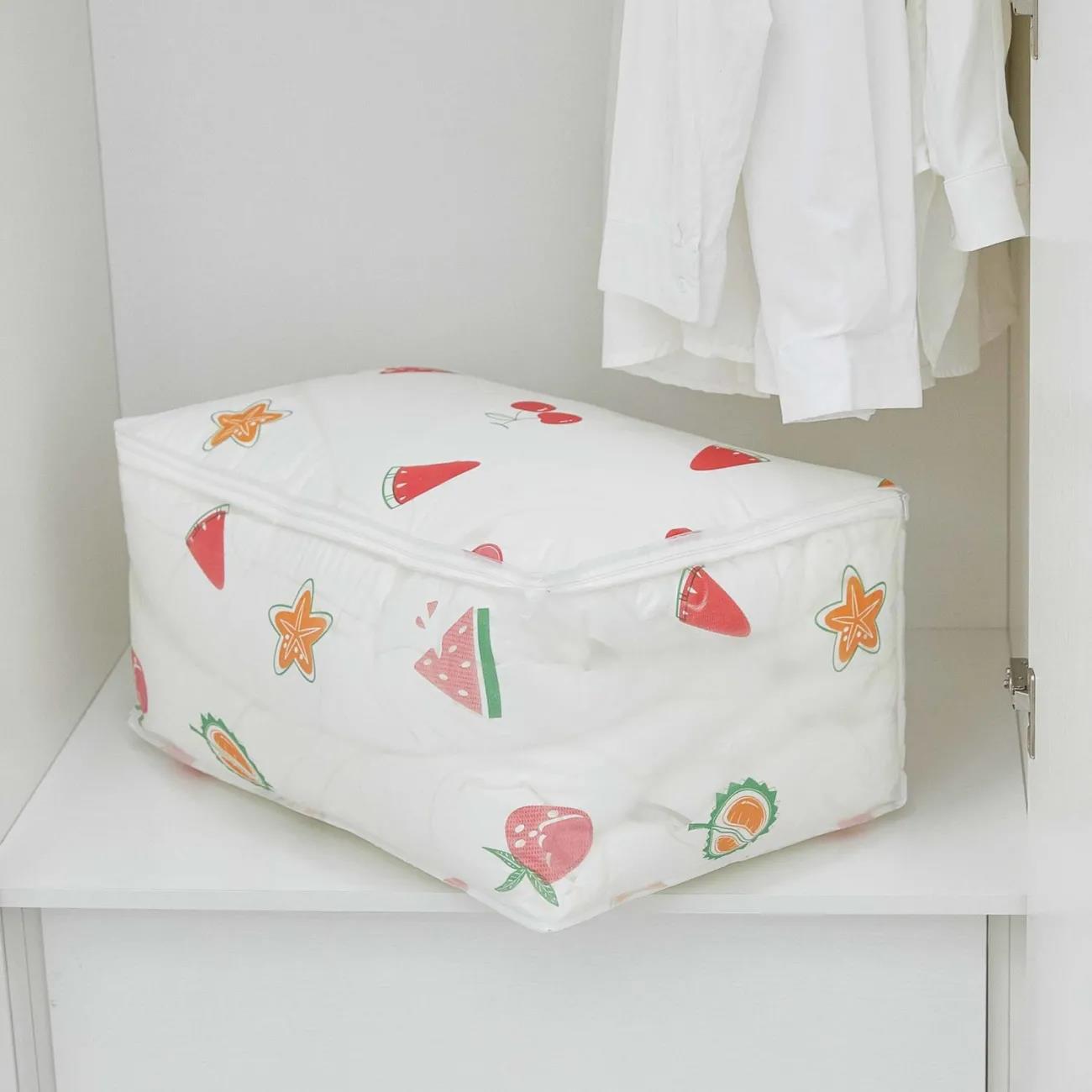 Quilt Clothes Storage Bag Washable Large Clothes Quilt Dust Bag = Cartoon Household Organizing Bag