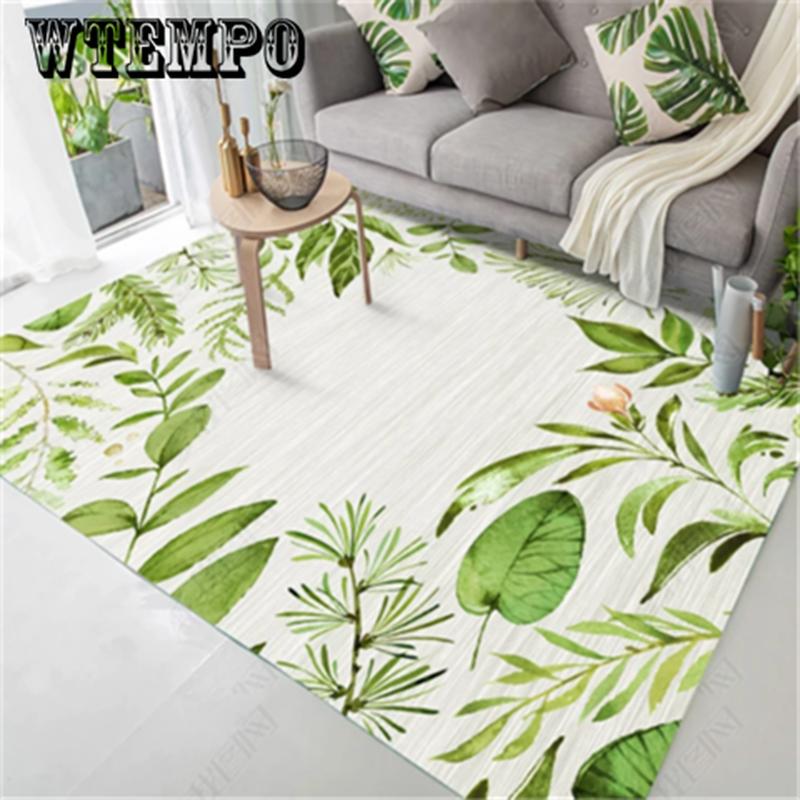 High Quality Art Maple Leaf Plant Printing Carpet For Living Room Bedroom Anti-slip Floor Mat