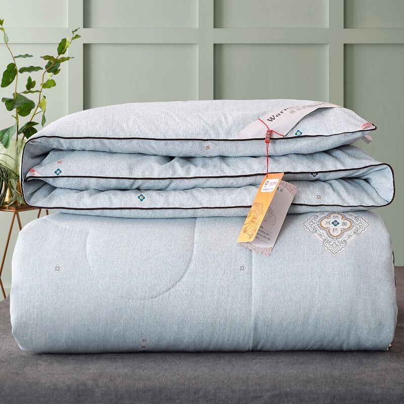 High-end Printed Silk Quilt Large Soft and Comfortable Quilt Core Antibacterial Four Seasons Quilt