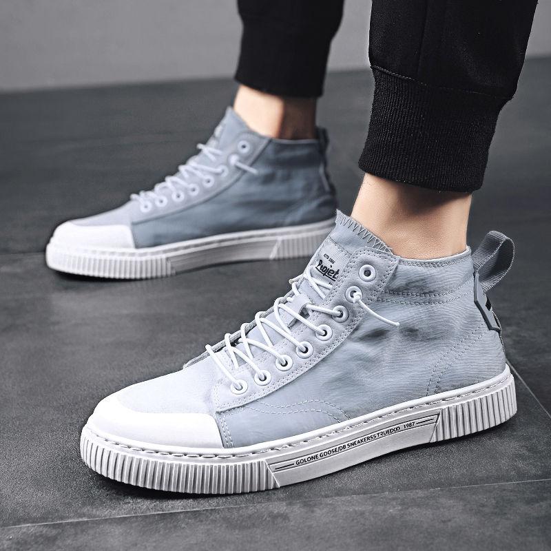 Summer Men's Korean High-top Canvas Shoes Trendy Student Sports Shoes Men's Casual Sneakers