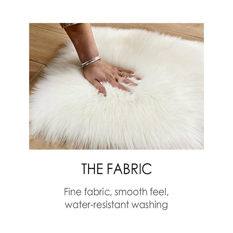 Shaggy Carpet Wool Faux Fluffy Mats Artificial Sheepskin Hairy Mat Love Heart Rugs NO Lint Carpet For Living Room 30x30/40x50cm