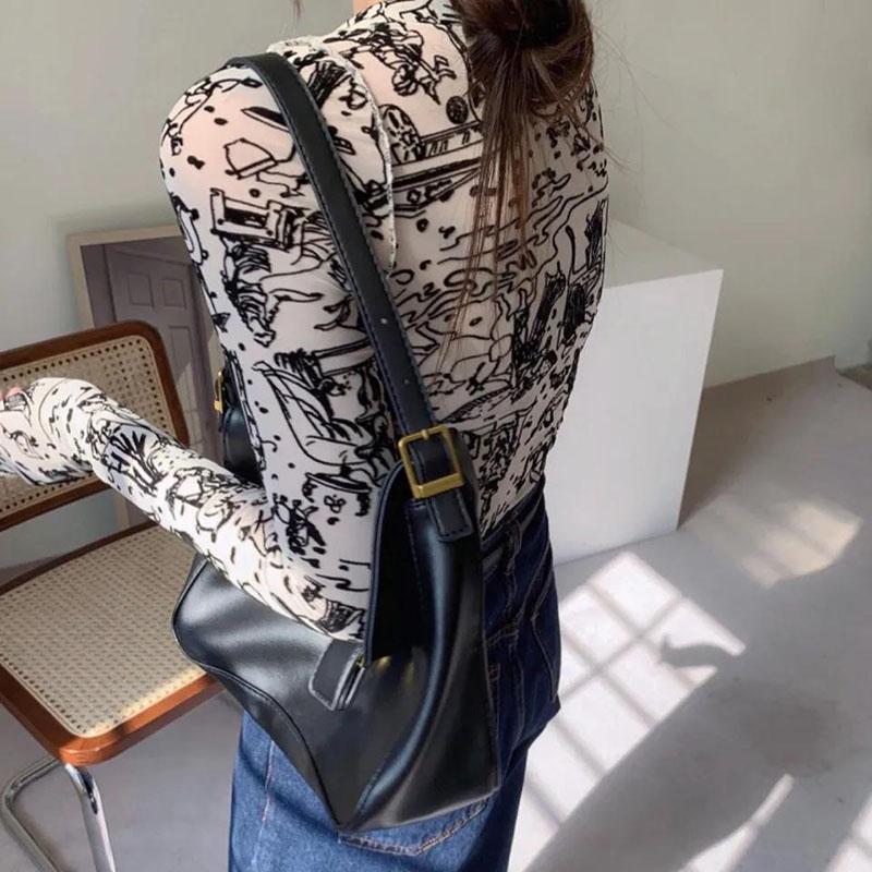 Women's Spring and Autumn Long-sleeved Shirt V-neck Slim Bottoming Top