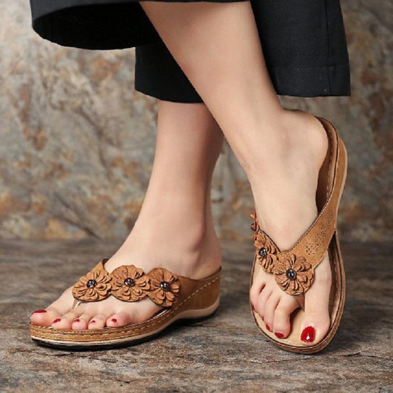 Women 'S Sandals Summer Wedge Slippers Shoes Vintage Flip Flops Female Ladies Woman Sandals Lady Casual Slides