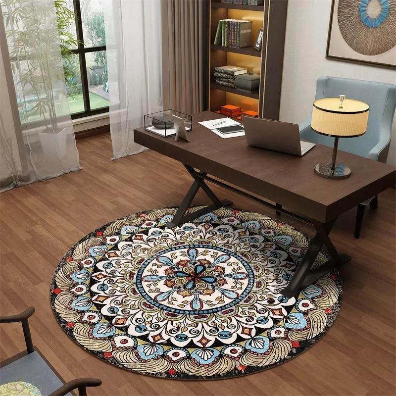 Round Carpet Living Room Light Luxury Style Trend Room Carpet Bedroom Bedside