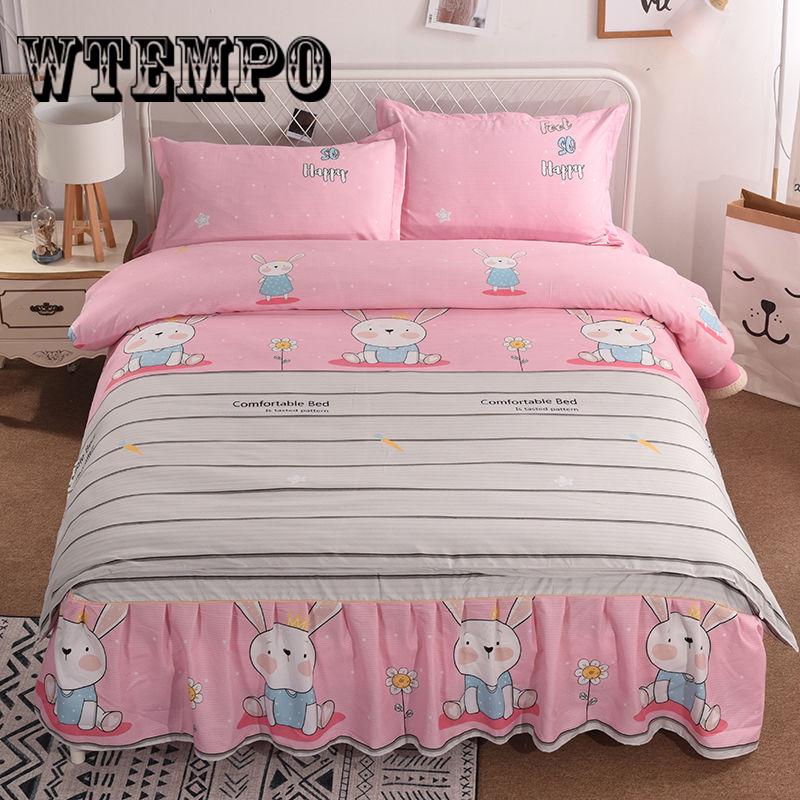 Bedding Set Flower Bed Linen 4pcs/set Duvet Cover Set Pastoral Bed Sheet  Duvet Cover