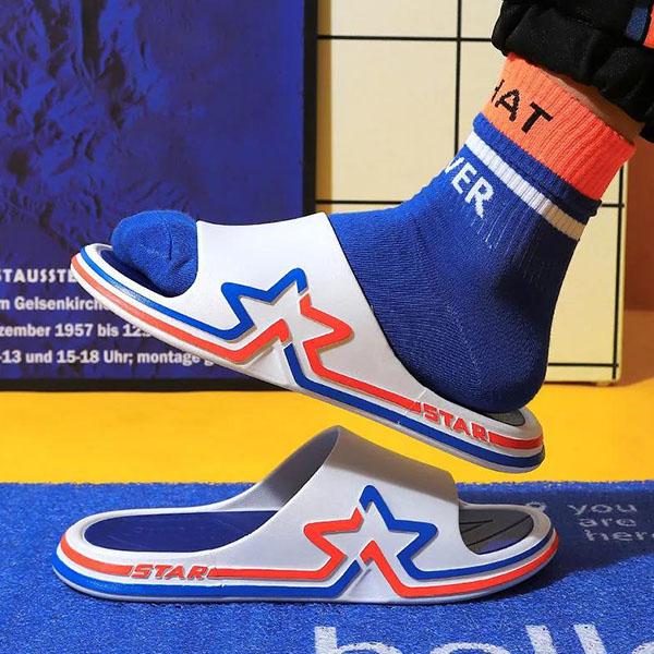 Men's Spring Large Size Indoor Soft Sole Flat Slippers Summer Outdoor Thick Heel Beach Sports Slippers