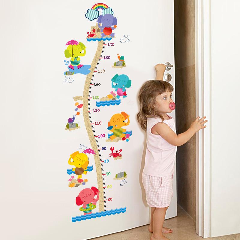 Self-adhesive Bedroom Measurement Small Animals Height Stickers