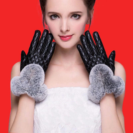 Birthday present Winter Warm gloves Christmas gift Woman Trend fashion gloves Plush Cotton gloves
