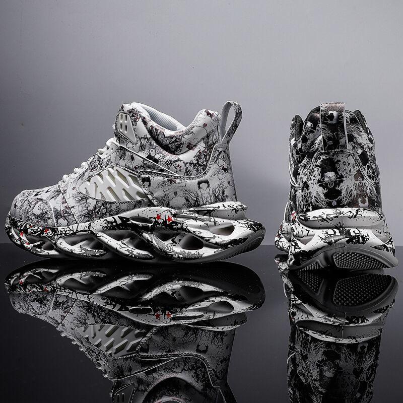 Shoes Men Sneakers Fashion Men Graffiti Sneakers Chunky Comfortable Casual Shoes Male Outdoor Walking Footwear Tenis Masculino